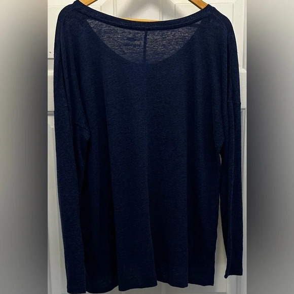 Old Navy Women’s Blue and Black Boyfriend Long Sleeve Shirt with Pocket Size XL - Picture 3 of 5